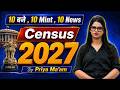 Census 2027 (भारत की जनगणना) | Static GK MCQs for Banking & Competitive Exams | GS by Priya Mam
