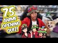 Weeab Tries The GUESS 75 ANIME OPENING SONGS QUIZ thingy