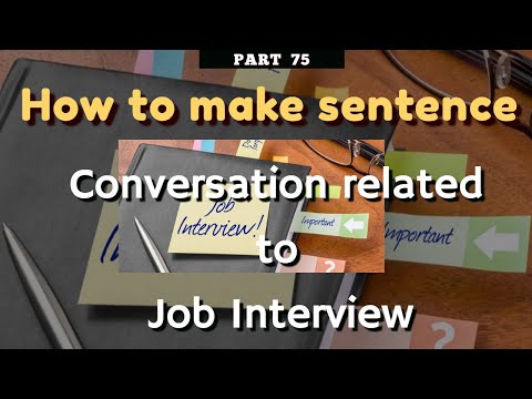 Sentences बनाना सीखों - #Conversation related to Job Interview - Part 75 - #hinkhoj