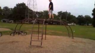Me and pat first backflip off monkey bars