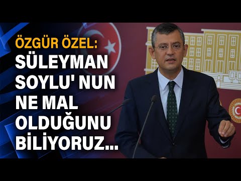 Özgür Özel: Süleyman Soylu' nun ne mal olduğunu biliyoruz