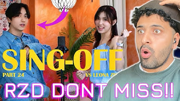 SING-OFF TIKTOK SONGS 24 (Tabola Bale, Pica-Pica, back to friends.) vs Leona Zhen | REACTION!