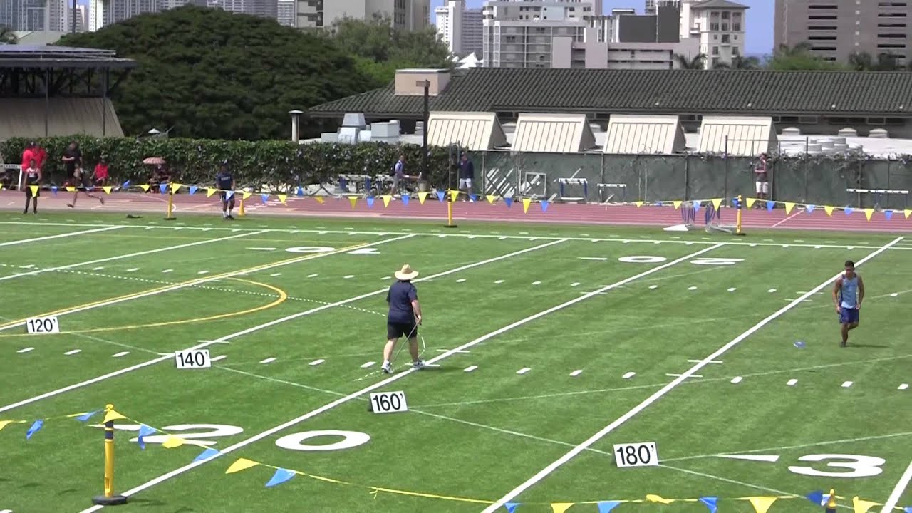 2015 Punahou Relays Track and Field Boys Discus Final Heat Top 8