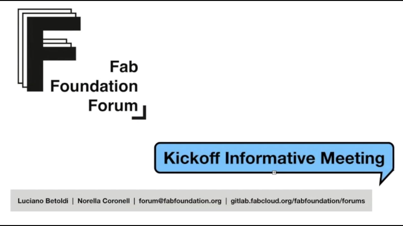 Fab Foundation Forum (FFF) - 1st Global Meeting - YouTube