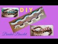 DIY Dazzling  Crystals Wavy Beaded Bracelet / How to make / Pulsera  / Braccialetto / Tutorial  #278