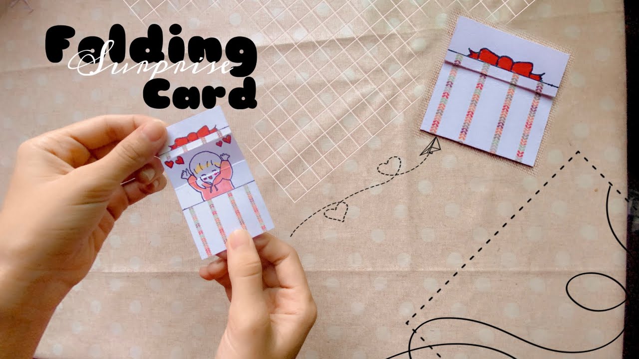 DIY | Folding Surprise Card Tutorial | easy pop up card | cute gift ...