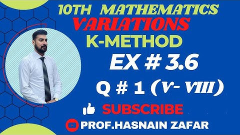 #10thclass#maths #unit 3 #exercise 3.6 Q#1(v -viii)||ex 3.6 Q 1(v - viii) #maths #Kmethod#youtuber