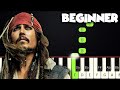 Hes a pirate  pirates of the caribbean  beginner piano tutorial  sheet music by betacustic