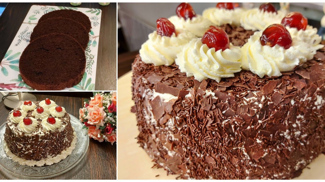 كيكة الغابة السوداء بطريقة مبسطه ولذيذة اطيب كاتو شوكولا🍫🍰🎂 Black Forest cake in a simple way
