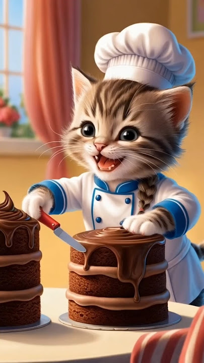 This cutie is making a beautiful cake. Dudi dudi dam dam song.