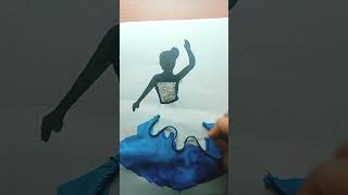 beautiful doll threat painting/watercolor/easy #tranding #youtubeshorts #muskanartstudio