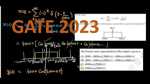 Problems on Signals and Systems | Fourier Series and Analog Filters- for ECE and EE : Part 2