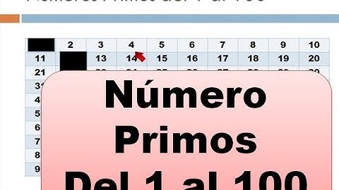 Numeros Primos del 1 al 100