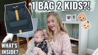 WHAT'S IN MY NAPPY BAG MUM OF 2 UNDER 2 | 1 Nappy Bag For 2 Kids | Streamline & Organised Nappy Bag!