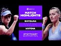 Elina Svitolina vs. Petra Kvitova | 2021 Stuttgart Quarterfinal | WTA Match Highlights