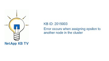 Error occurs when assigning epsilon to another node in the cluster