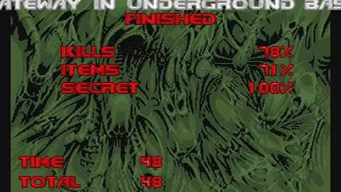 [Doom 2] Final Invasion: GateWay in UnderGround base (Level 6) - NM-speed by Man With a Gun