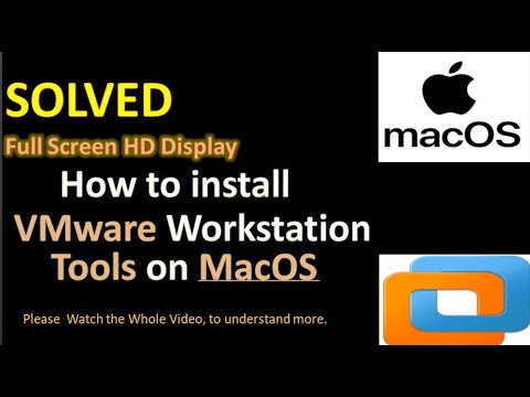 How to install VMware tools on macOS / Vmware display driver for MacOS