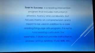 Soar to Success Literacy Intervention Program Overview