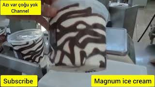 MAGNUM FABRİKASI DONDURMASI EN BAŞTAN YAPILIŞI/magnum factory ice cream making