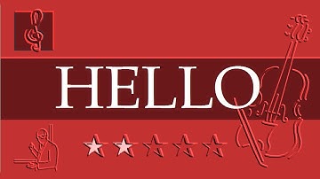 Violin Notes Tutorial - Adele - Hello (Sheet music)