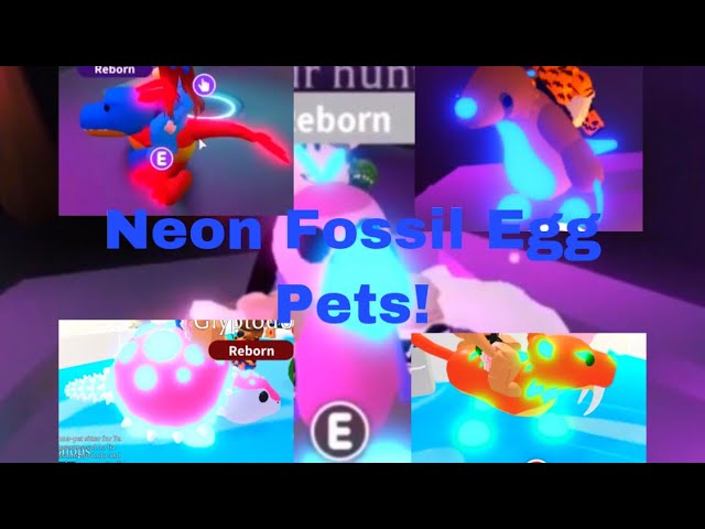 🍀 NEON + LEGENDÁRIO no FÓSSIL EGG do ADOPT ME - Roblox 