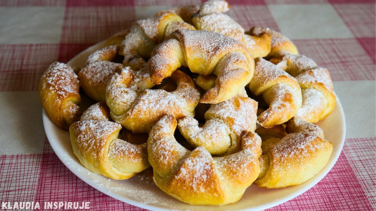 Песочные круассаны с начинкой | Они настолько вкусные, что быстро исчезают с тарелки :)