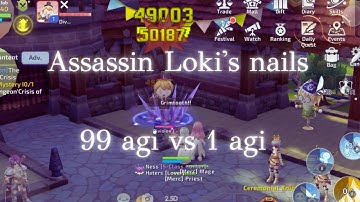 Ragnarok Origin - Assassin Grimtooth  99 agi vs 1 Agi