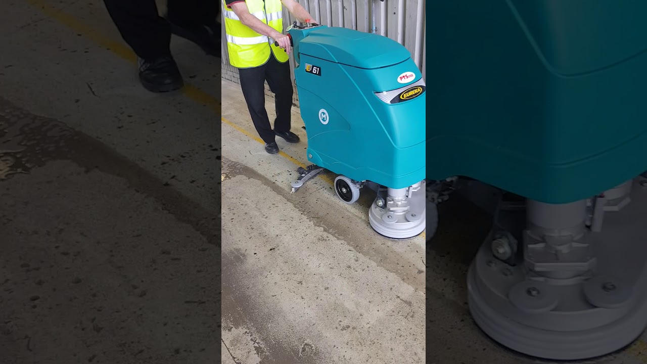 Eureka E61 Floor Scrubber Dryer Getting This Garage Floor Up To A