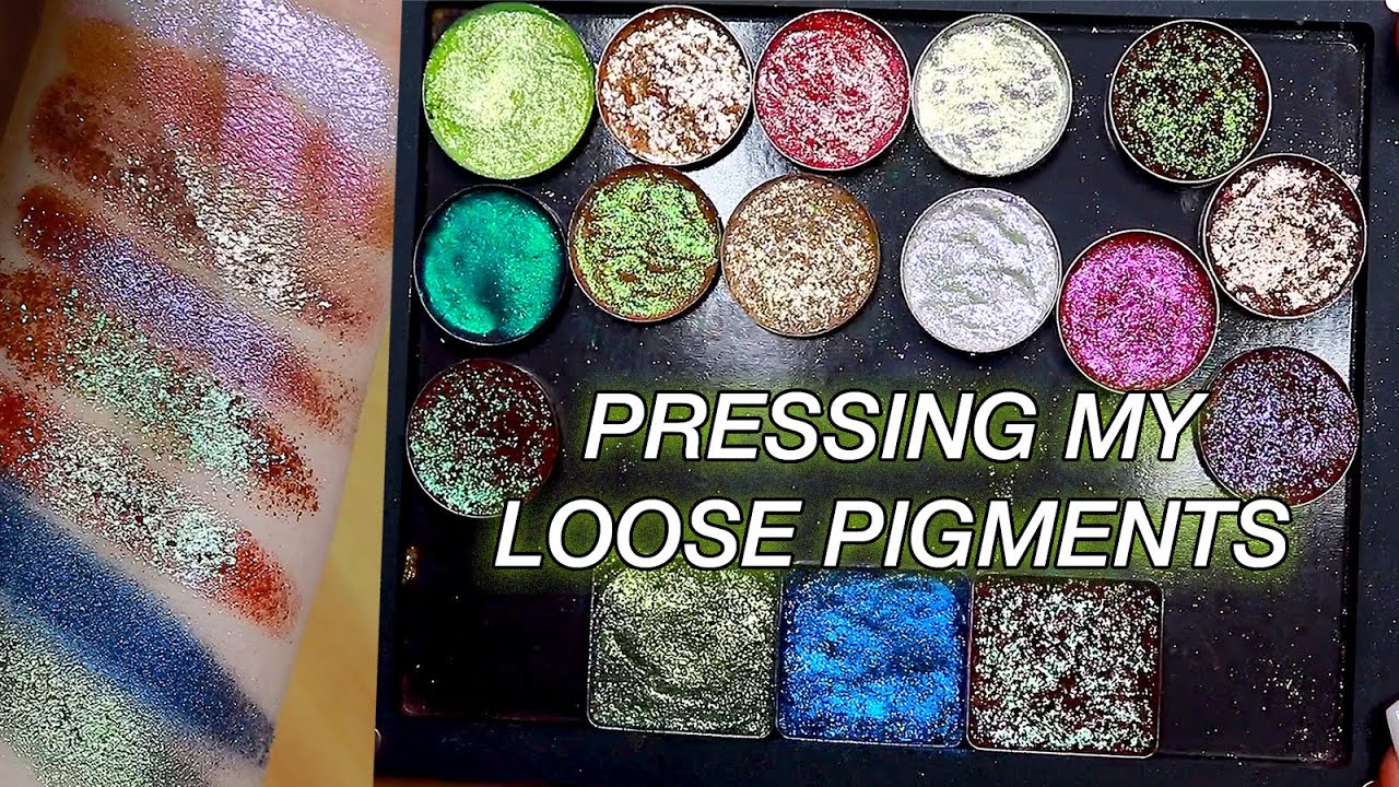pressing my loose pigments and creates franken shadows
