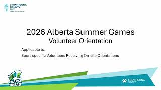 ASG 2026 Volunteer Orientation for Sport Specific Positions