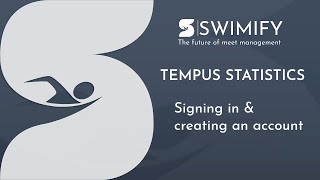 Tempus Statistics - Signing in & creating an account