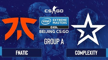 CS:GO - Complexity vs. Fnatic [Mirage] Map 2 - IEM Beijing 2020 Online - Group A - EU