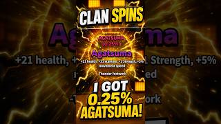 UNLOCKING the 0.25% AGATSUMA CLAN! In Demon Born Roblox!