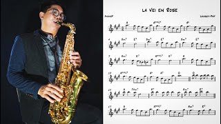 Vignette de la vidéo "La Vie En Rose (easy solo) for Saxophone"