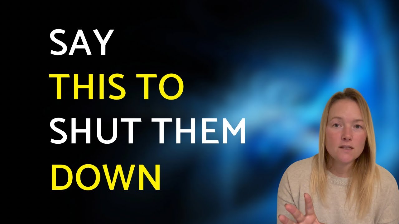 5 Phrases That Shut Down Narcissistic Manipulation Instantly - YouTube