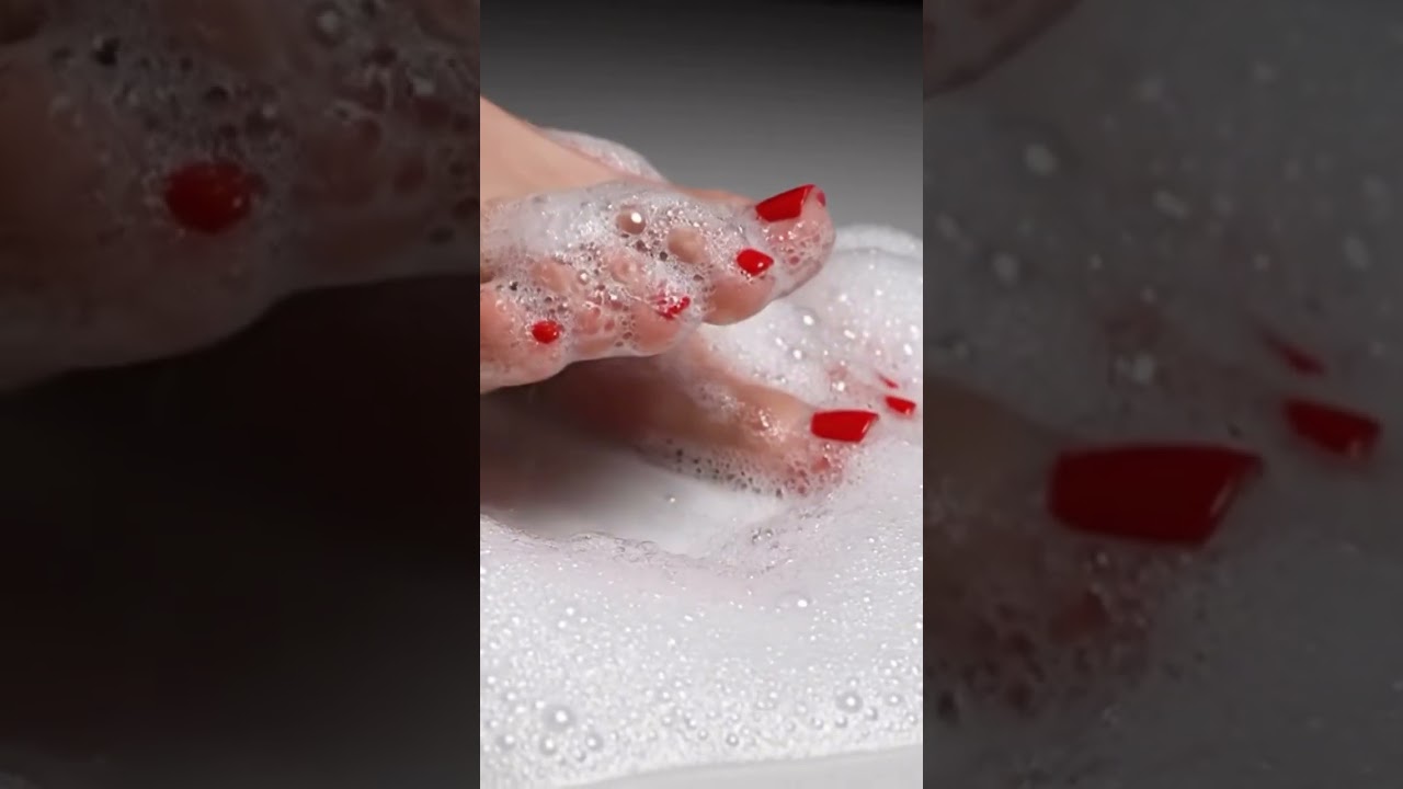 ASMR feet on bubbles