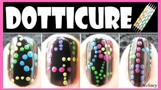 DOTTICURE NAIL ART DESIGN TUTORIAL FOR SHORT NAILS | MELINEY