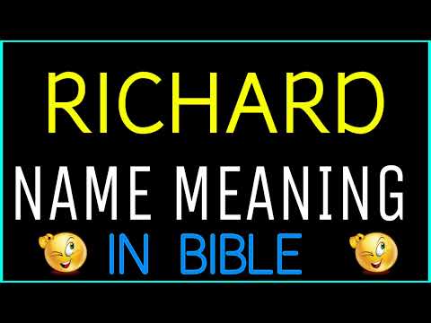What Does Ricardo Mean In The Bible
