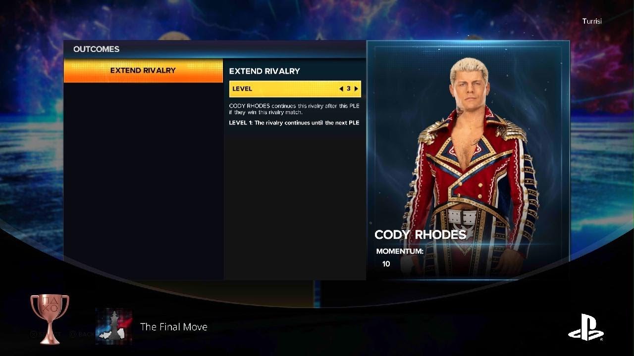 WWE 2K23 The Final Move Trophy Guide Universe Mode Superstar