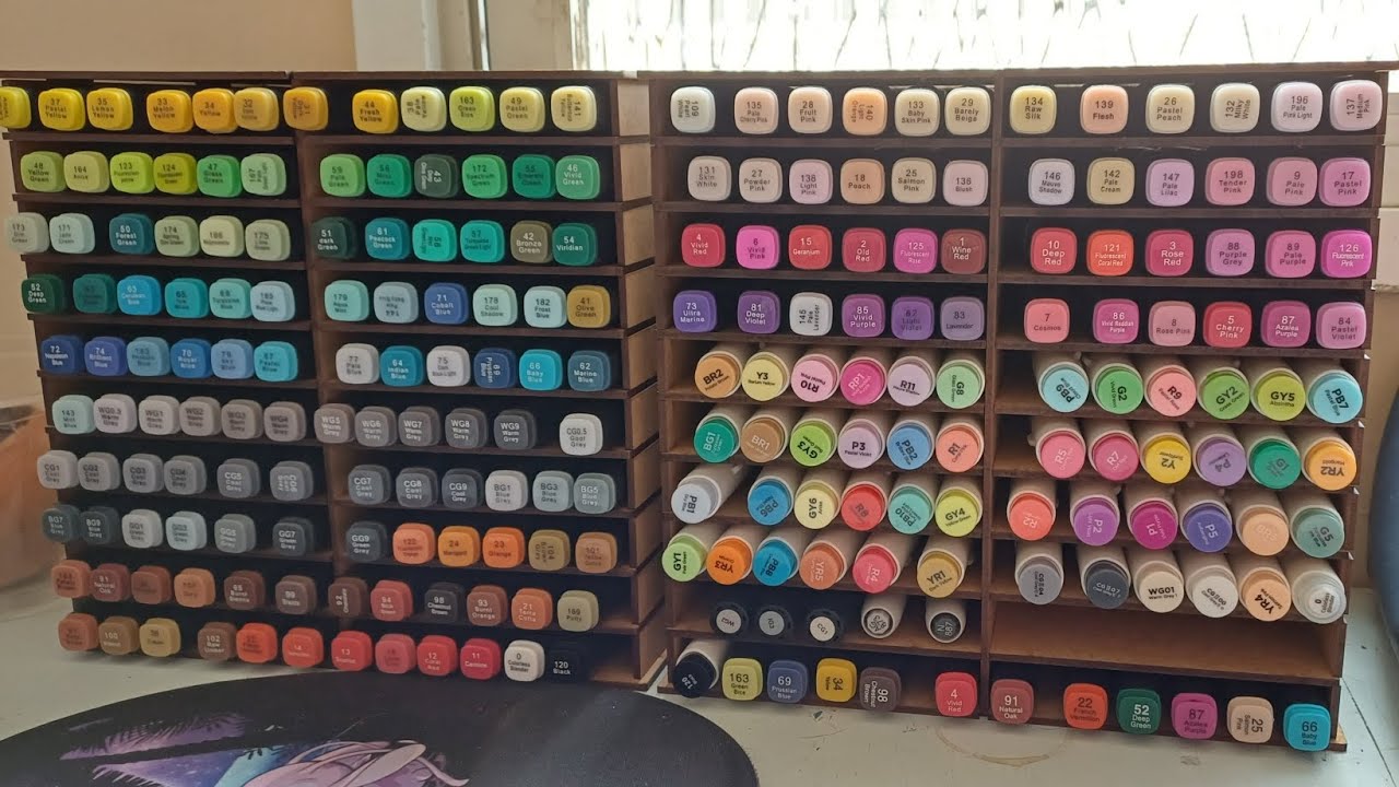 ASMR unboxing and organizing of alcohol markers