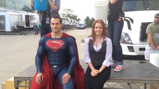 Henry Cavill & Amy Adams Ice Bucket Challenge on the set of Batman v Superman Dawn of Justice