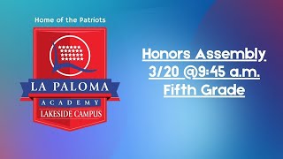 Honors Assembly: Fifth Grade