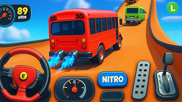 Crazy Bus Mega Ramp Impossible Racing Bus Stunts Impossible Tracks Android Gameplay Video P-03 #10