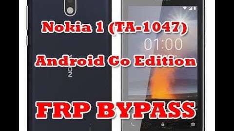 FRP REMOVE | Nokia 1 (TA-1047) Oreo 8.1.0 FRP BYPASS without PC