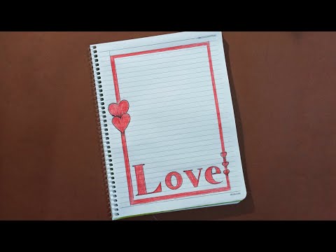 تعلم كيف تزيين دفاتر المدرسة بالرسم كلمة Love /تزيين دفاتر/رسم دفاتر/رسم كلمة Love