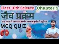 जैव प्रक्रम Class 10 MCQ | Jaiv Prakram MCQ In Hindi |