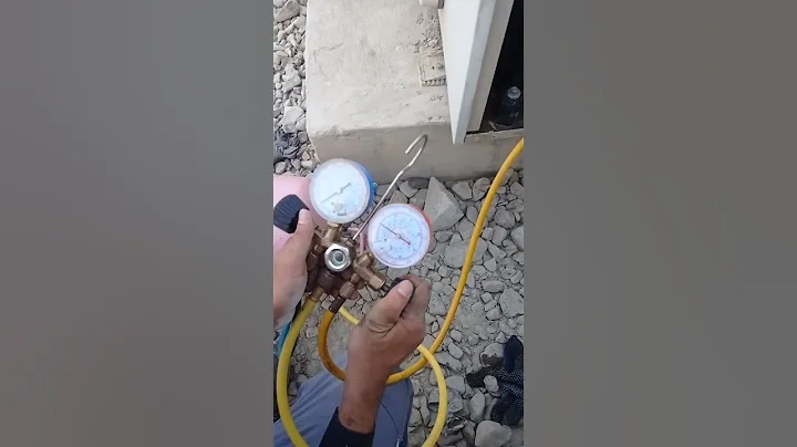 Split AC R410A gas filling | #shorts #shortvideo