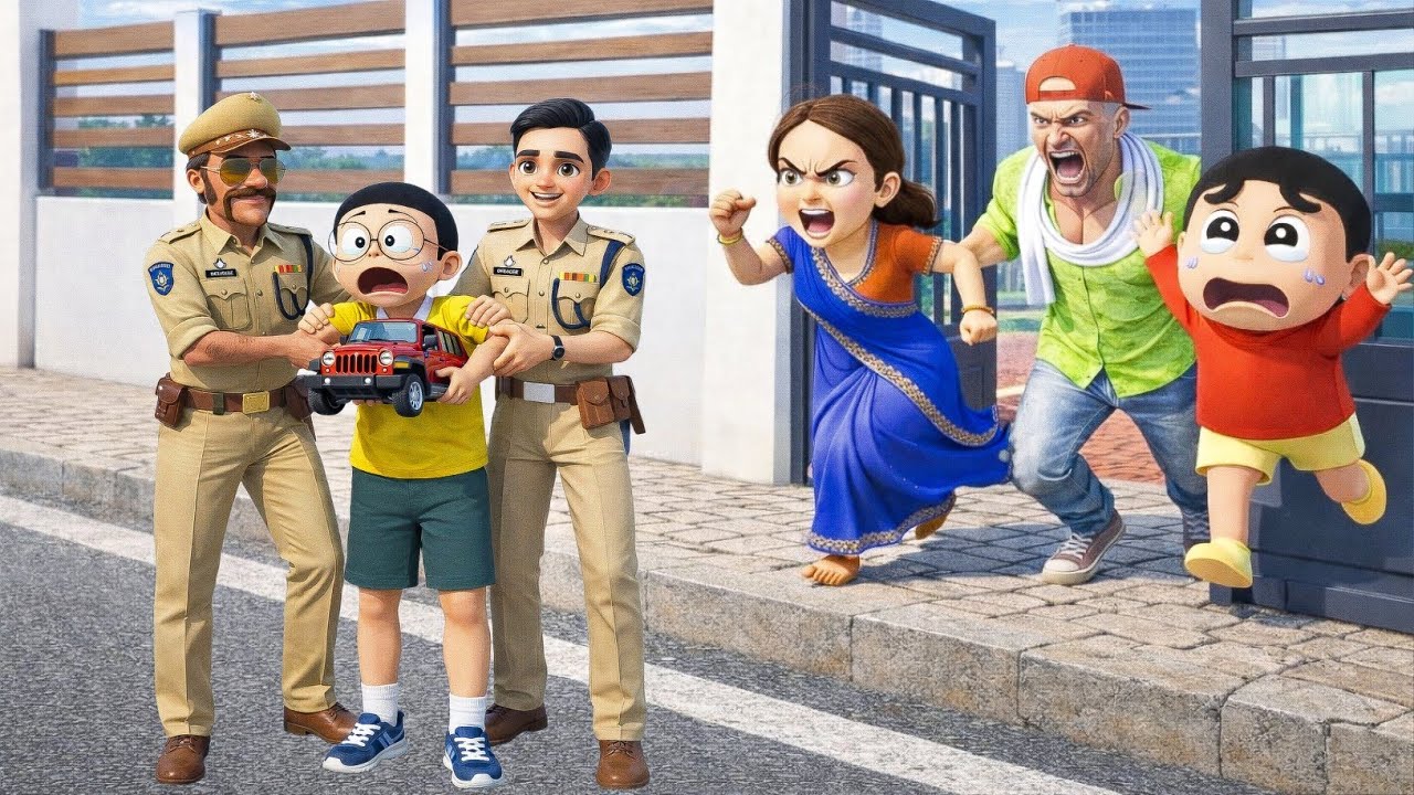 NOBITA 🤩SHINCHAN KI SMART CAR 💥CHURA KAR BHAG GYA |INDIAN 😱THEFT AUTO