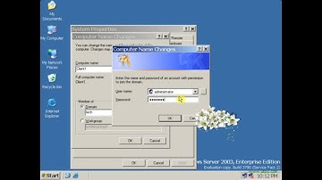 1st TestJoining Client pc to Domain Windows Server 2003